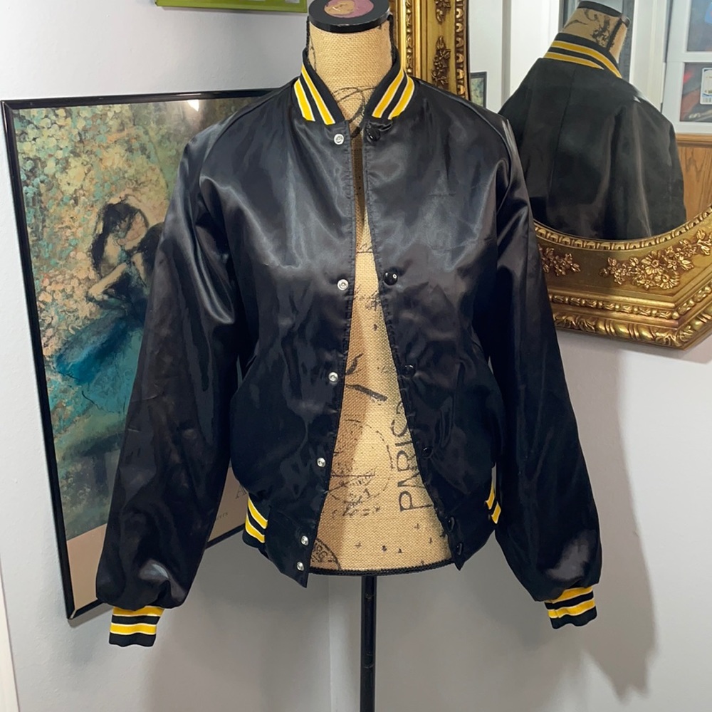 Vintage Dunbrooke Black/ Gold Varsity Jacket Size M